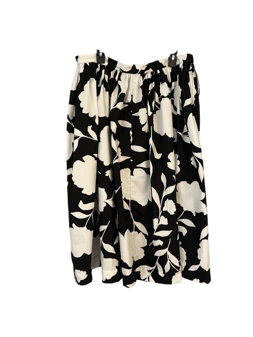 Kate Spade x Target Women Midi Skirt Size XXL Black White Floral Cottagecore